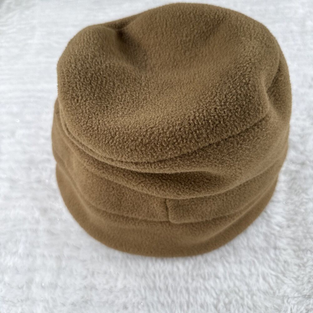 Lands End Fleece Bucket Hat Brown Aircore Adult Size Small Medium Winter Casual